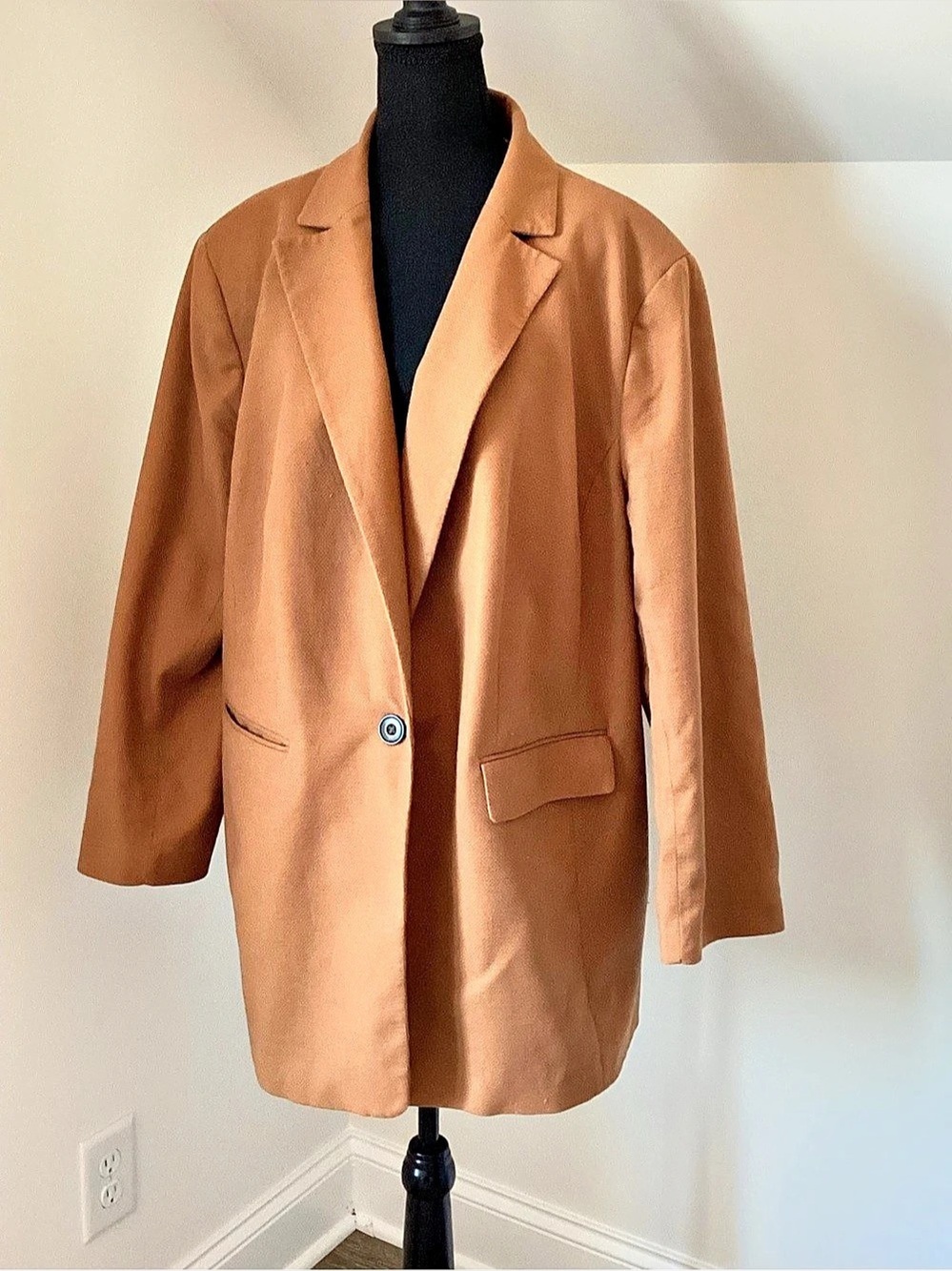 Talbots Plus Size 20W Camel Blazer Quiet Luxury Old Money Equestrian